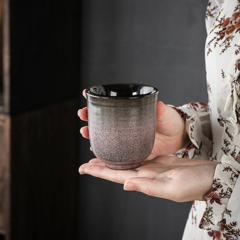Keraminis arbatos puodelis kavos puodelis vandens stiklinis bokalas alus Zen Kung Fu Drink Cup espreso puodelis Didelės talpos 230 ml ir 180 ml gėrimų indai
