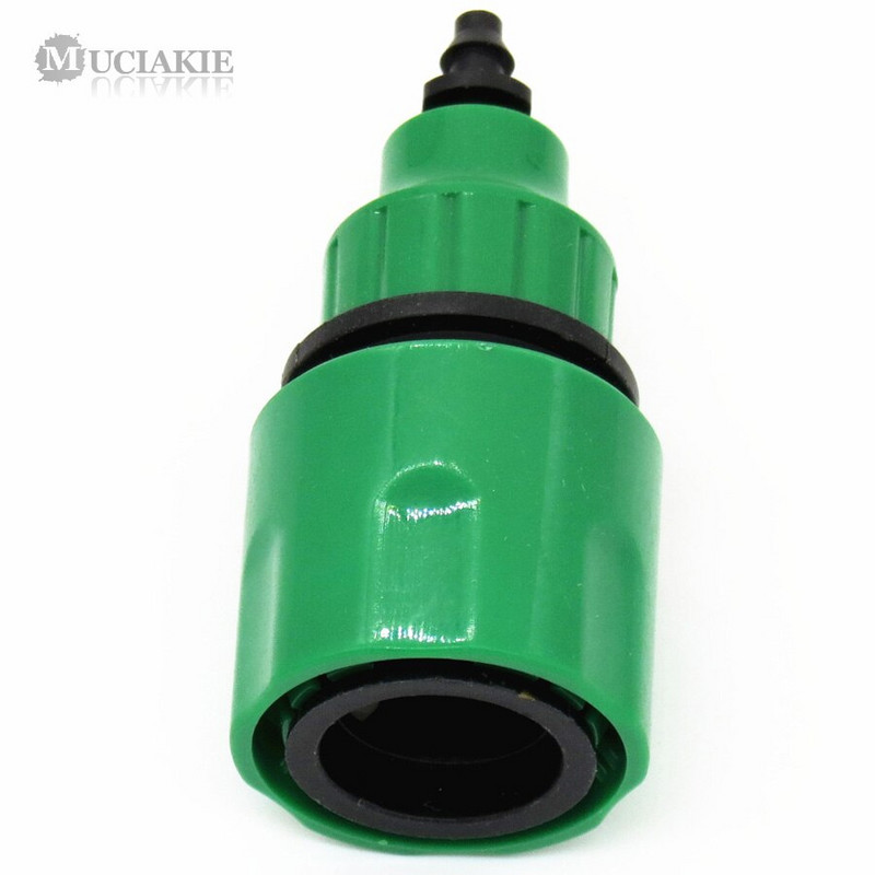 MUCIAKIE 2PCS greito sujungimo adapteris su 1/4 (ID 4 mm) arba 3/8 colio (8 mm) spygliuota jungtimi, skirta laistyti sodui laistyti