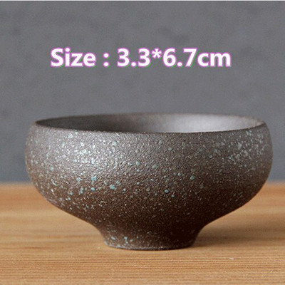 Ceașă de ceai antică Ceramică grosieră ceașcă principală în stil japonez ceașcă de ceai autentică din lut violet castron castron mic creativ pentru ceai