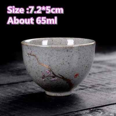 Ceașă de ceai antică Ceramică grosieră ceașcă principală în stil japonez ceașcă de ceai autentică din lut violet castron castron mic creativ pentru ceai