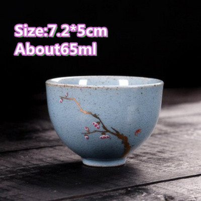 Ceașă de ceai antică Ceramică grosieră ceașcă principală în stil japonez ceașcă de ceai autentică din lut violet castron castron mic creativ pentru ceai