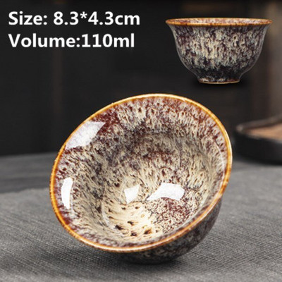 Ceașă de ceai antică Ceramică grosieră ceașcă principală în stil japonez ceașcă de ceai autentică din lut violet castron castron mic creativ pentru ceai