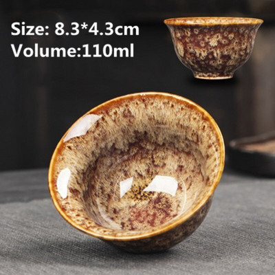 Ceașă de ceai antică Ceramică grosieră ceașcă principală în stil japonez ceașcă de ceai autentică din lut violet castron castron mic creativ pentru ceai