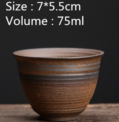 Ceașă de ceai antică Ceramică grosieră ceașcă principală în stil japonez ceașcă de ceai autentică din lut violet castron castron mic creativ pentru ceai