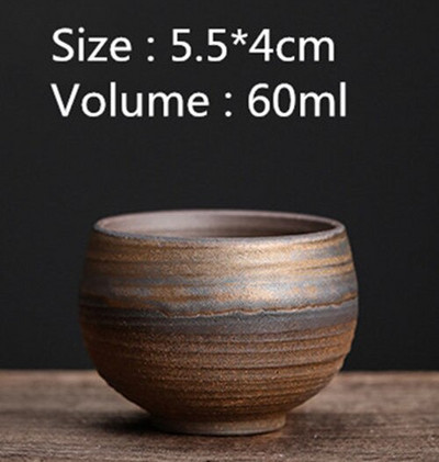 Ceașă de ceai antică Ceramică grosieră ceașcă principală în stil japonez ceașcă de ceai autentică din lut violet castron castron mic creativ pentru ceai