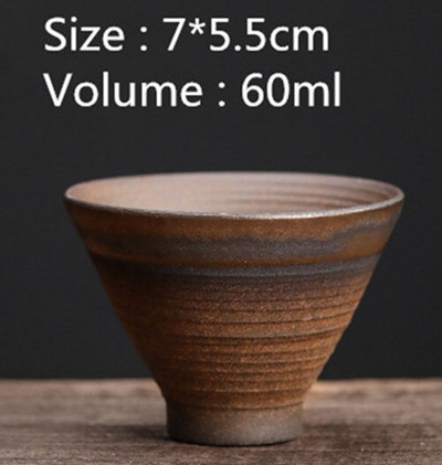 Ceașă de ceai antică Ceramică grosieră ceașcă principală în stil japonez ceașcă de ceai autentică din lut violet castron castron mic creativ pentru ceai