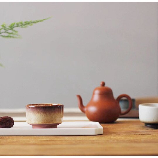 Ceașă de ceai antică Ceramică grosieră ceașcă principală în stil japonez ceașcă de ceai autentică din lut violet castron castron mic creativ pentru ceai