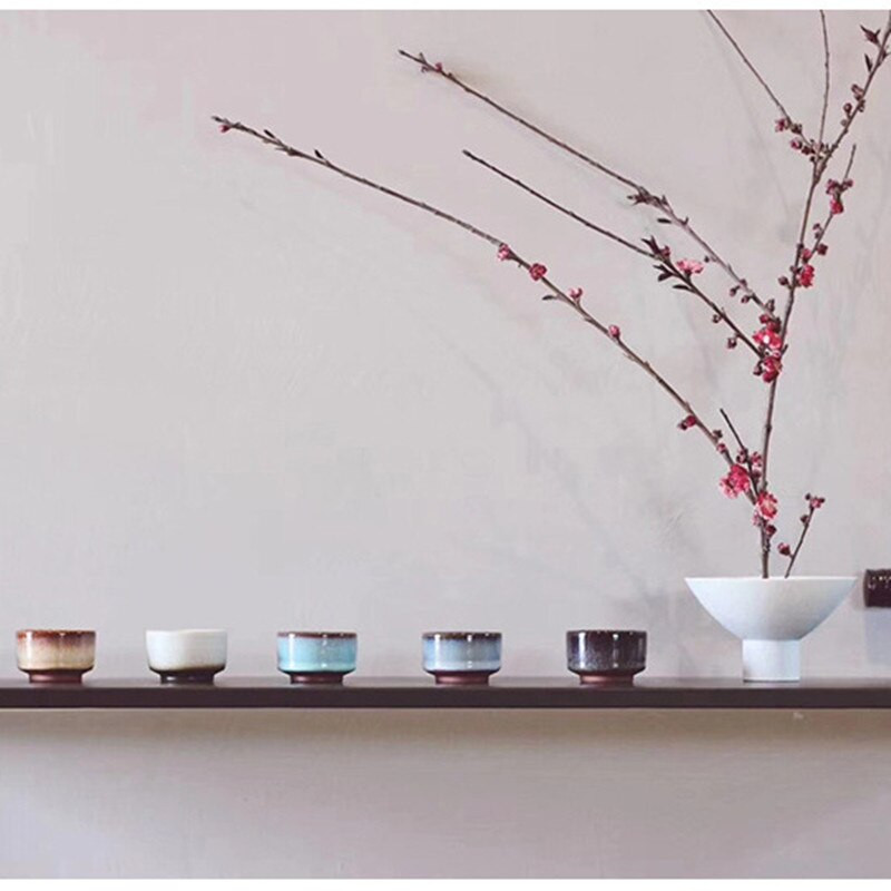 Ceașă de ceai antică Ceramică grosieră ceașcă principală în stil japonez ceașcă de ceai autentică din lut violet castron castron mic creativ pentru ceai