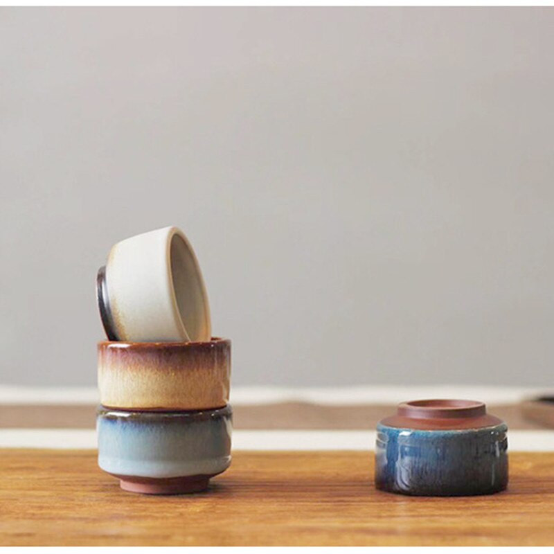 Ceașă de ceai antică Ceramică grosieră ceașcă principală în stil japonez ceașcă de ceai autentică din lut violet castron castron mic creativ pentru ceai