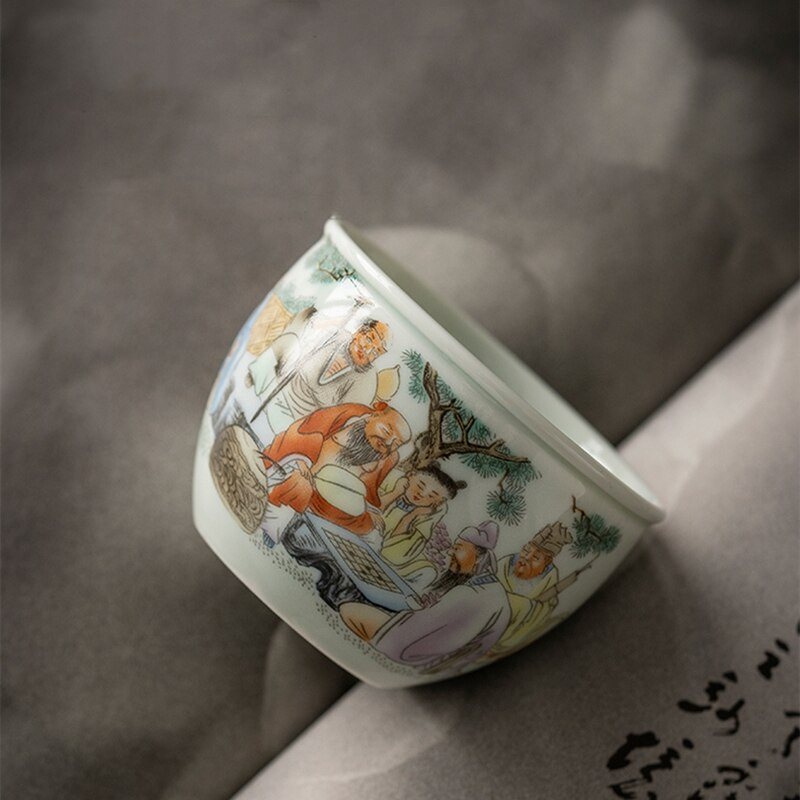 Kinijos aštuoni nemirtingi arbatos puodeliai Keraminiai senoviniai kavos puodeliai Gražūs arbatos puodeliai Arbatos puodeliai Arbatos puodeliai Kavos puodeliai