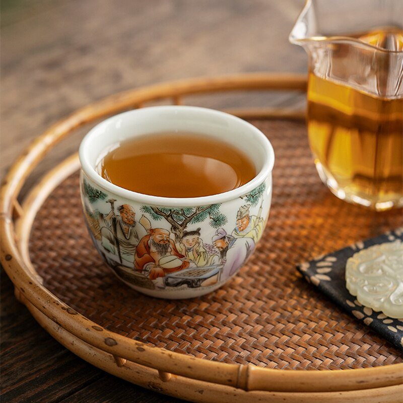 Kinijos aštuoni nemirtingi arbatos puodeliai Keraminiai senoviniai kavos puodeliai Gražūs arbatos puodeliai Arbatos puodeliai Arbatos puodeliai Kavos puodeliai