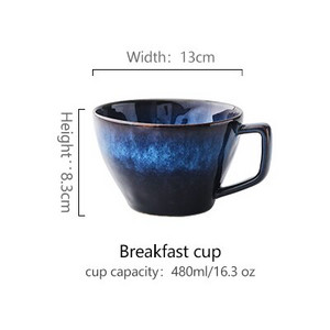 Kreativni europski set posuđa za doručak za jednu osobu, keramički tanjur, šalica za mlijeko, zdjela za zobene pahuljice