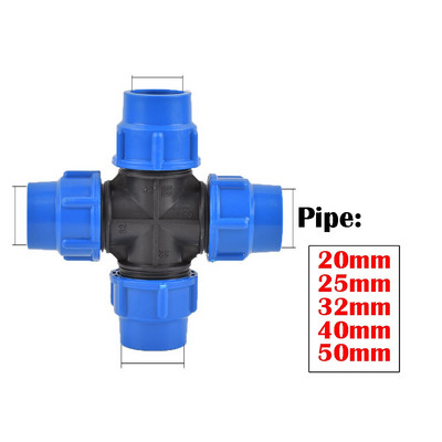 20/25/32/40/50 mm tee ristpistik PVC PE toru vasest südamikuga plastklapi ühenduspesa Aed Põllumajandus Kastmine