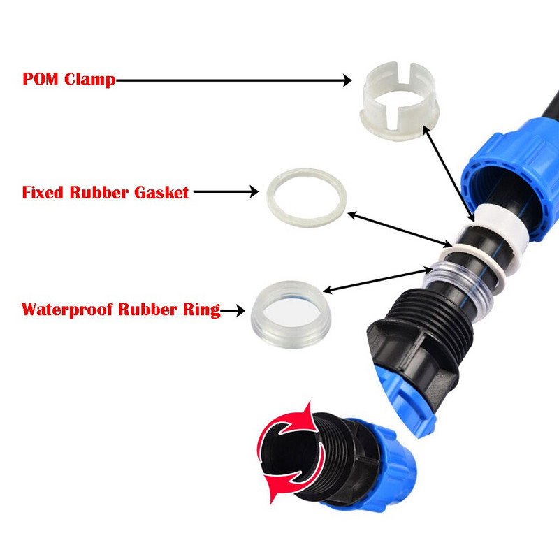 20/25/32/40/50 mm tee ristpistik PVC PE toru vasest südamikuga plastklapi ühenduspesa Aed Põllumajandus Kastmine