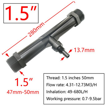 Irrigation Venturi Fertilizer Injector Αρσενικό 3/4 1/2 1\