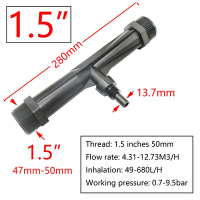Drėkinimo Venturi trąšų purkštukas vyriškas 3/4 1/2 1" 1,5" automatinis trąšų rinkinys Drėkinimo Venturi maišytuvo purkštukai 1 vnt