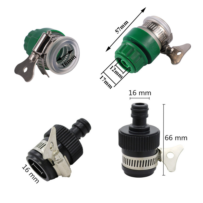 Univerzalni adapter za slavinu, 16 mm cijev, slavina za vodu, brzi priključak, crijevo od 1/2" za pranje automobila, vrtni priključci za vodu za navodnjavanje