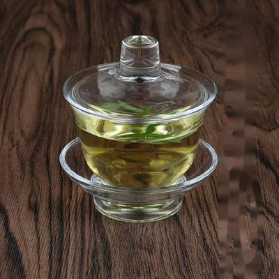 Gaiwan vastag üveg tea csésze magas hőálló Grab tea - kisütő kézi kung fu tea játék