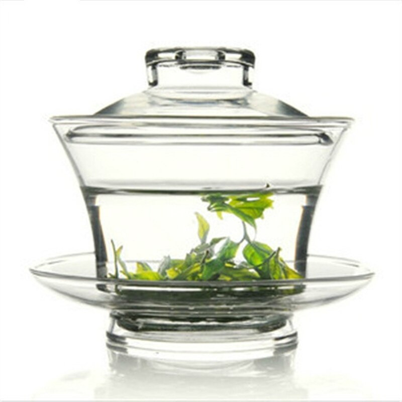 Gaiwan vastag üveg tea csésze magas hőálló Grab tea - kisütő kézi kung fu tea játék