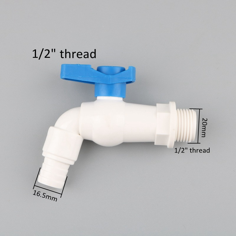 1 kom PVC 1/2 3/4 inča Ventil za slavinu s muškim navojem Spojite na 16 mm meko crijevo 1/2" 3/4" slavinu za vrtno crijevo Ventil za navodnjavanje biljaka