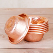 2бр./Партида Чиста медна ръчно изработена релефна купа за пиене Издълбани прибори за Буда Малка благоприятна тибетска метална чаша за вода съдове