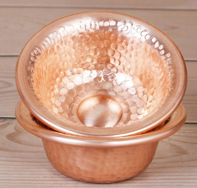 2бр./Партида Чиста медна ръчно изработена релефна купа за пиене Издълбани прибори за Буда Малка благоприятна тибетска метална чаша за вода съдове