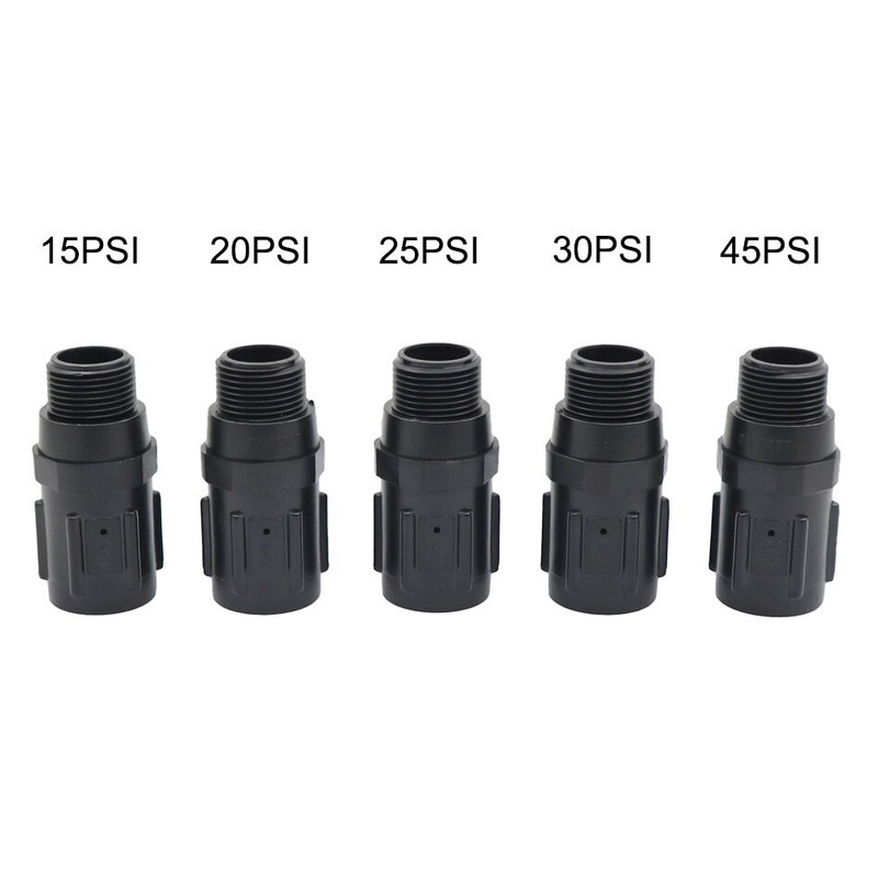15PSI-45PSI előre beállított nyomásszabályozók 3/4" BSP menettel csökkentik a bejövő víz nyomását a kerti csepegtető rendszerhez 1 db