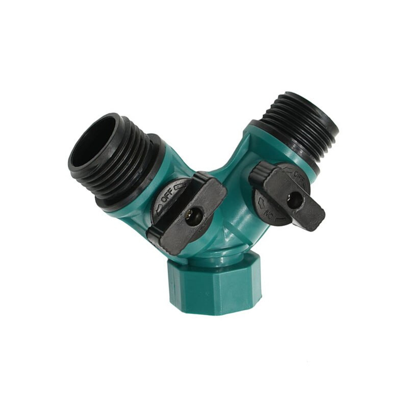Femeie 3/4 până la 3/4" Masculin Robinet în 2 căi Robinet de grădină Y Splitter apă Splitter tub de irigare Udare 1buc