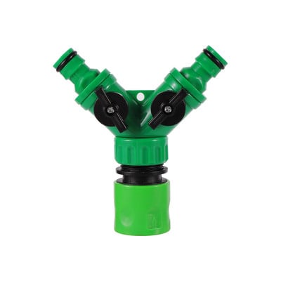 2 utas kerti csapvízelosztó csatlakozó menetes 1/2" 3/4" kerti tömlő Y osztó öntözés állítható kapcsoló vezérlőszelep 1 db