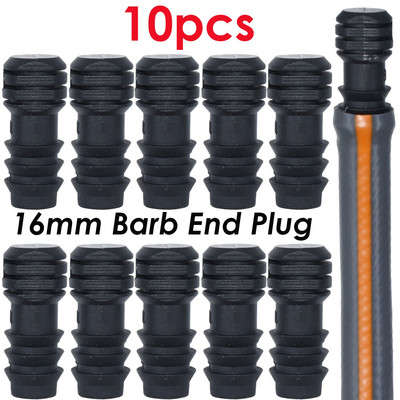 SPRYCLE 10PCS 16mm spojnice Ravni konektor Mikro navodnjavanje kap po kap 1/2'' PE cijev Cijev Popravak crijeva Priključak Zalijevanje vrta