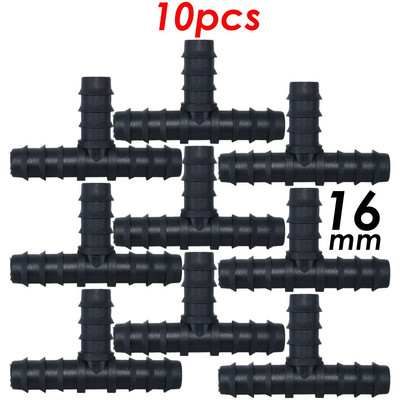 SPRYCLE 10PCS 16mm spojnice Ravni konektor Mikro navodnjavanje kap po kap 1/2'' PE cijev Cijev Popravak crijeva Priključak Zalijevanje vrta