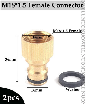 2 vnt žalvario sodo vandens jungtys Žarnos jungtis Virtuvės vandens čiaupo adapteris Automobilių plovimo vandens pistoletas Greitų jungčių jungiamosios detalės su poveržle