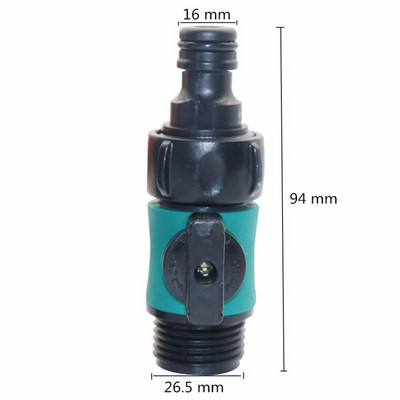 3/4" 3/8"1/2 "1/4" Conector rapid pentru udarea grădinii Comutator supapă din plastic Cuplaje rapide pentru instrument de spălat auto Supapă tub de grădină