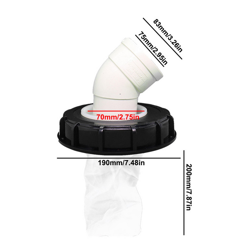 Capac capac pentru butoi IBC Ton cu filtru Capac pentru butoi IBC Ton Capac durabil din plastic cu orificiu de aerisire Capac filtru pentru butoi ton