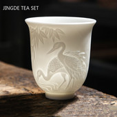 Boutique keramička šalica za čaj velikog kapaciteta Ručno izrađena trodimenzionalna reljefna šalica za čaj Kineska zdjela za čaj Set za čaj Dodaci Master Cup