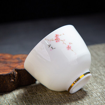 Κινεζικό Χειροποίητο Φλυτζάνι Τσαγιού από Λευκή Πορσελάνη Travel Portable Tea Bowl Home Boutique Tea Set Accessories Master Cup Personal Cup