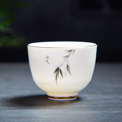 Kinijos rankų darbo balto porceliano arbatos puodelis Kelioninis nešiojamas arbatos dubuo Home Boutique arbatos rinkinys Priedai Master Cup asmeninis puodelis