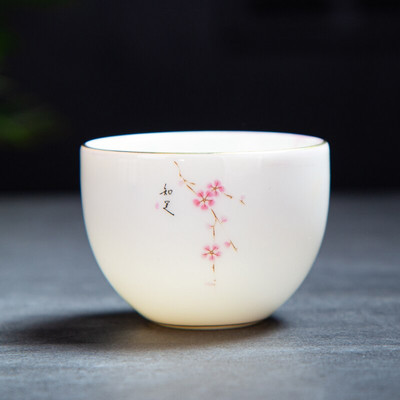 Kinijos rankų darbo balto porceliano arbatos puodelis Kelioninis nešiojamas arbatos dubuo Home Boutique arbatos rinkinys Priedai Master Cup asmeninis puodelis