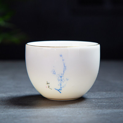 Kinijos rankų darbo balto porceliano arbatos puodelis Kelioninis nešiojamas arbatos dubuo Home Boutique arbatos rinkinys Priedai Master Cup asmeninis puodelis