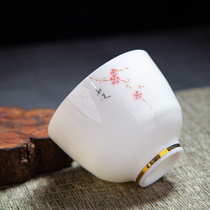 Kinijos rankų darbo balto porceliano arbatos puodelis Kelioninis nešiojamas arbatos dubuo Home Boutique arbatos rinkinys Priedai Master Cup asmeninis puodelis