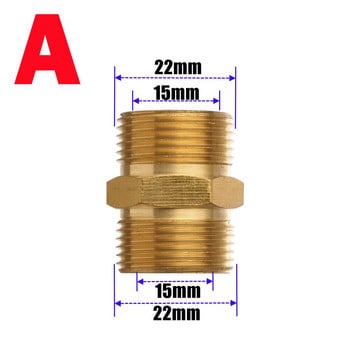 4500 PSI M22/14mm 15mm αρσενικός σωλήνας σπειρώματος σε σύνδεσμος σύνδεσης εύκαμπτου σωλήνα για άρθρωση σωλήνων κήπου και πλυντηρίου πίεσης