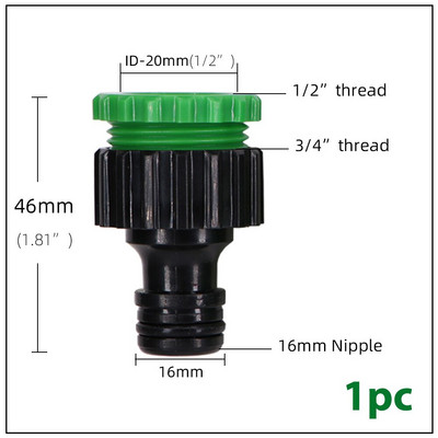 Cuplaj rapid de irigare a grădinii 1/2" 3/4" 1 conector de furtun Reparare Adaptor de scurgeri deteriorat pentru conexiune conductă de apă reutilizabil