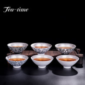 70 ml Creative 999 Sterling Silver Master Cup kerámia teáscsészék Irodai kis teástál háztartási, kézzel készített kínai kung fu italos edények