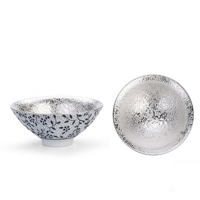 70 ml Creative 999 Sterling Silver Master Cup kerámia teáscsészék Irodai kis teástál háztartási, kézzel készített kínai kung fu italos edények