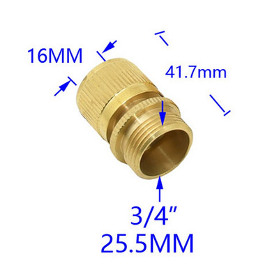 1 vnt. žalvario 1/2 3/4 colio sriegio greitoji jungtis Sodo vandens pistoleto jungtis Automobilių plovimo mašina Vyriška/moteriška 1/2 3/4 colio čiaupo adapteris
