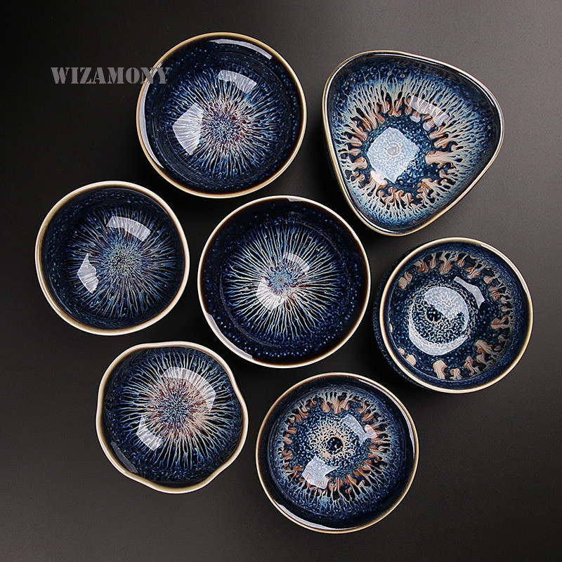 HOT!!!!WIZAMONY Új 1 DB Jingdezhen Heaven Eyes tea vörös máz Kínai Porcelán Traditional Skill Gyengéd teáscsésze teáskészlet Bowl