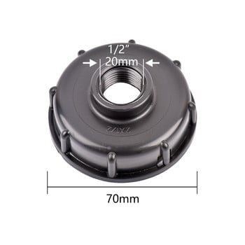 60mm Θηλυκό σπείρωμα IBC Tank Adapter 16,5MM Βρύση Πλαστική σύνδεση βρύσης Εξάρτημα βαλβίδας κιβωτίου νερού για σύνδεση νερού στον κήπο του σπιτιού