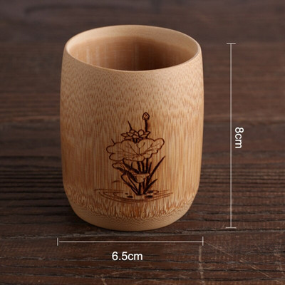 Bambusz csésze tea sör Vintage kávélé tejcsésze japán stílusú fa csésze reggeli sör tej ital