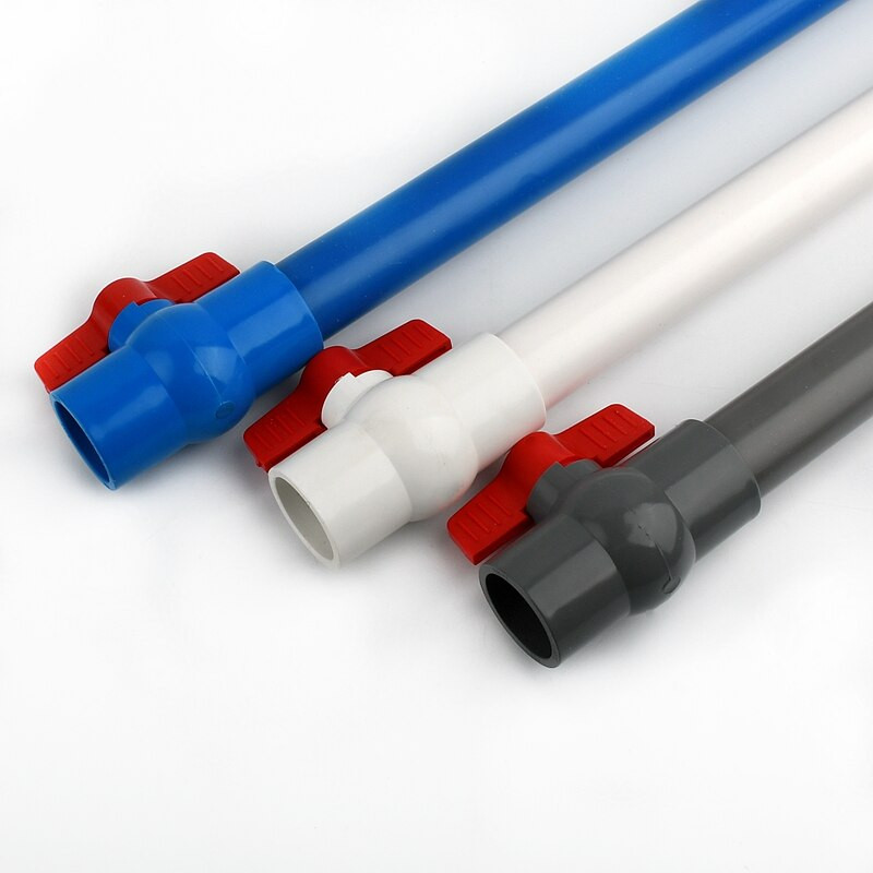 1 buc 20 ~ 110mm PVC țeavă priză supapă cu bilă acvariu conectori pentru rezervor de pește fitinguri sistem de irigare pentru grădină adaptor supapă cu bilă din PVC