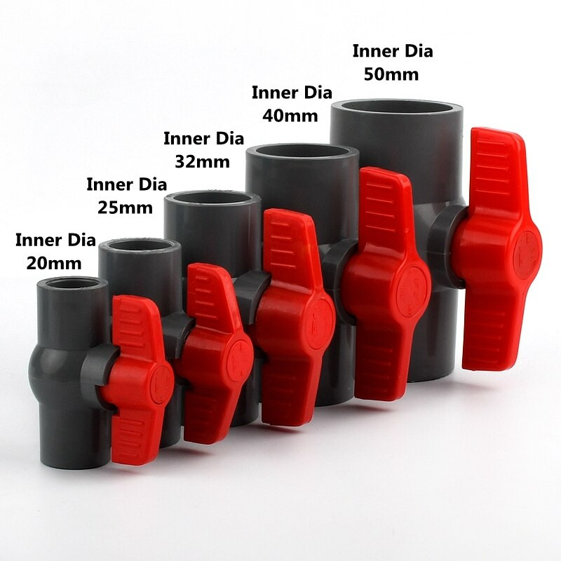 1 buc 20 ~ 110mm PVC țeavă priză supapă cu bilă acvariu conectori pentru rezervor de pește fitinguri sistem de irigare pentru grădină adaptor supapă cu bilă din PVC